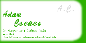 adam csepes business card